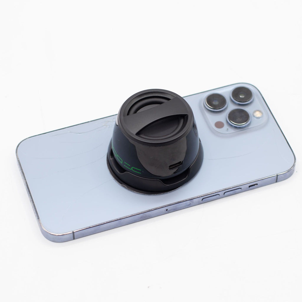 MagLink G300™ – Mini Altavoz Magnético + Soporte para Móvil