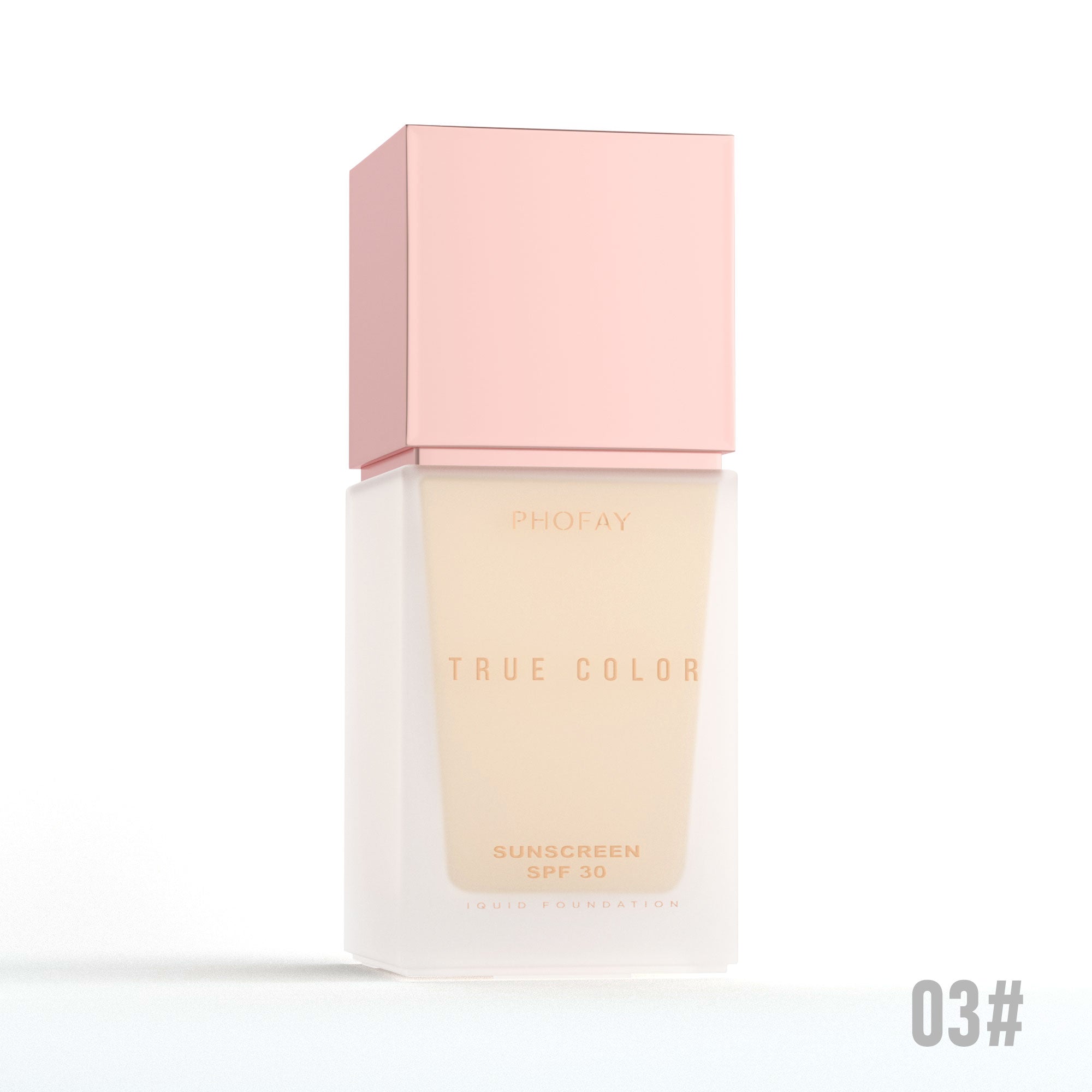 PHOFAY — Base de maquillaje líquida mate con protector solar SPF 30