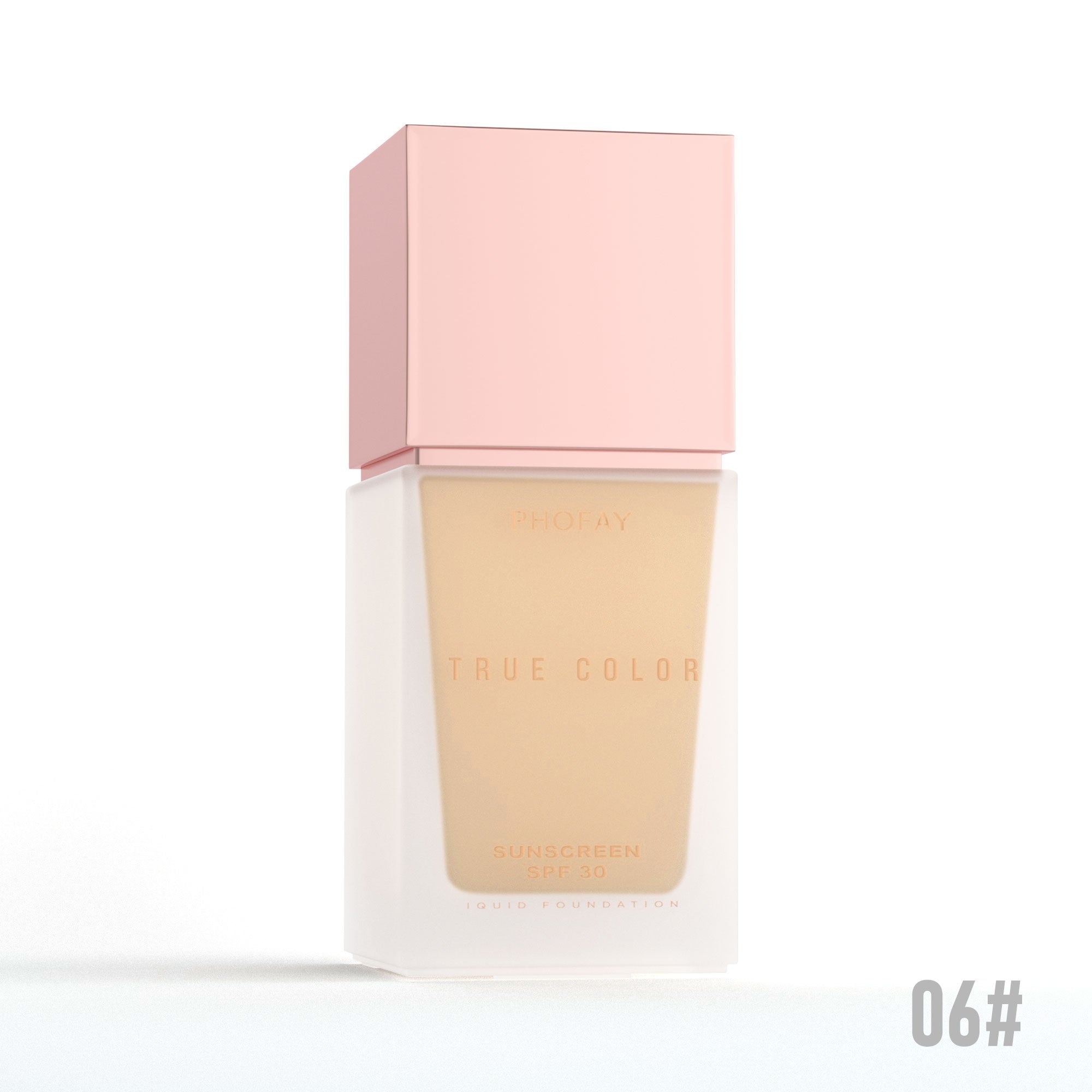 PHOFAY — Base de maquillaje líquida mate con protector solar SPF 30