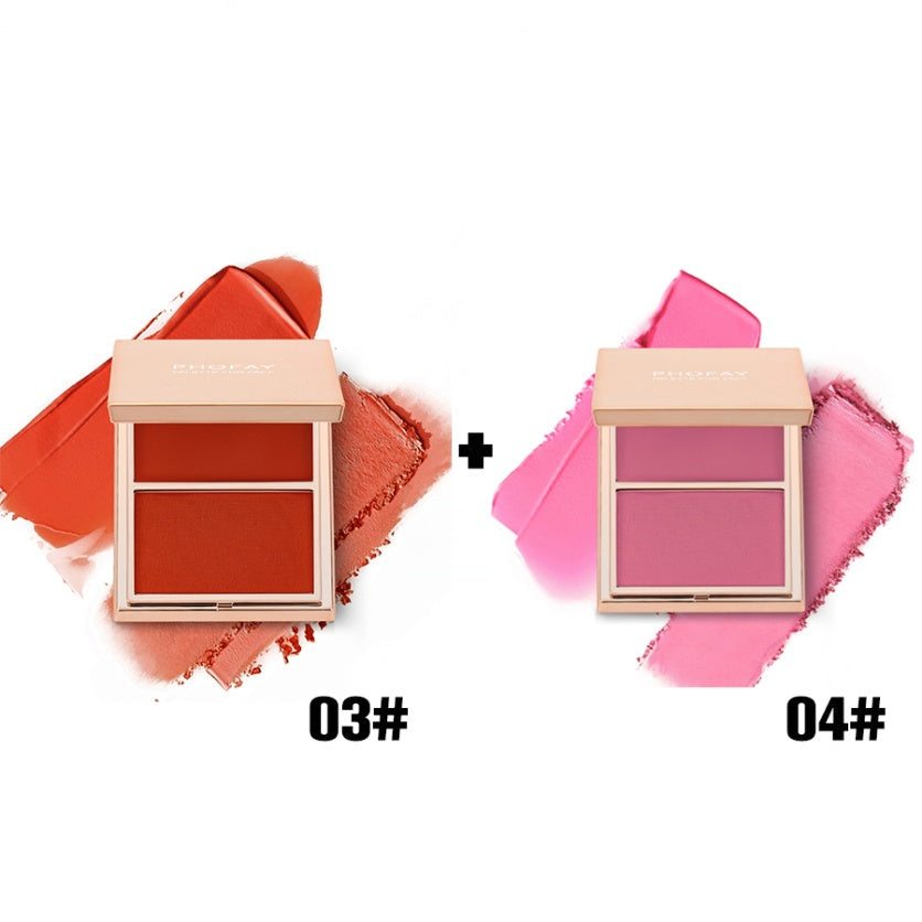 PHOFAY — Dúo de colorete crema y polvo