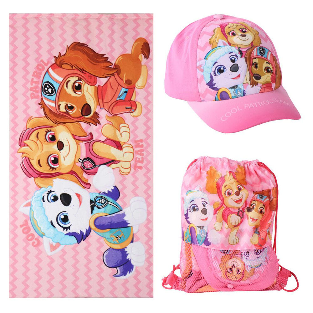 PAW Patrol Splash® – Pack Infantil Playa Toalla + Mochila + Gorra