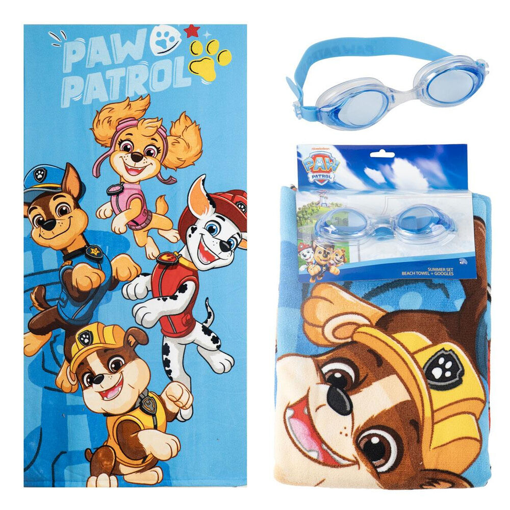 PAW Patrol Swim® – Pack Infantil Toalla + Gafas Natación