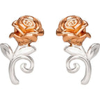 Enchanted Rose™ – Pendientes Plata La Bella y la Bestia · Disney®