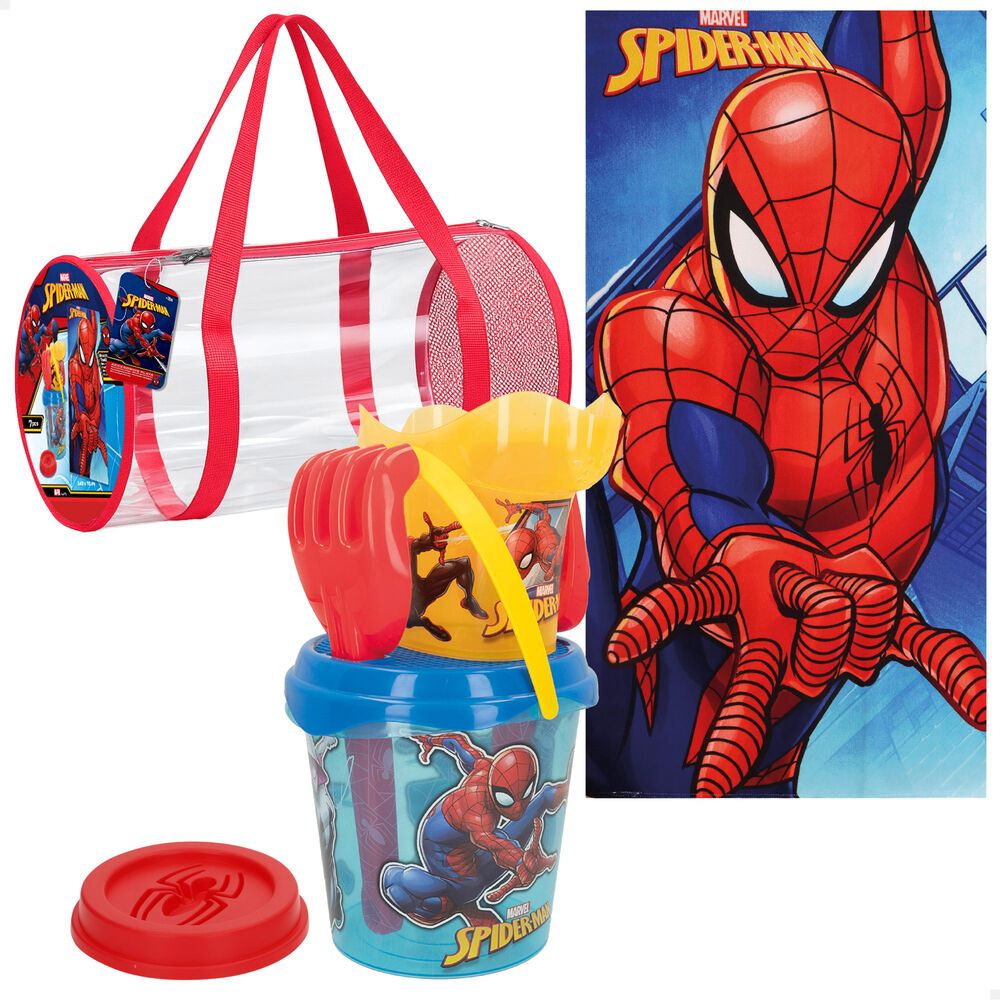 Spider Beach Adventure™ – Pack Infantil Completo Playa Toalla + Cubo + Accesorios · Marvel®