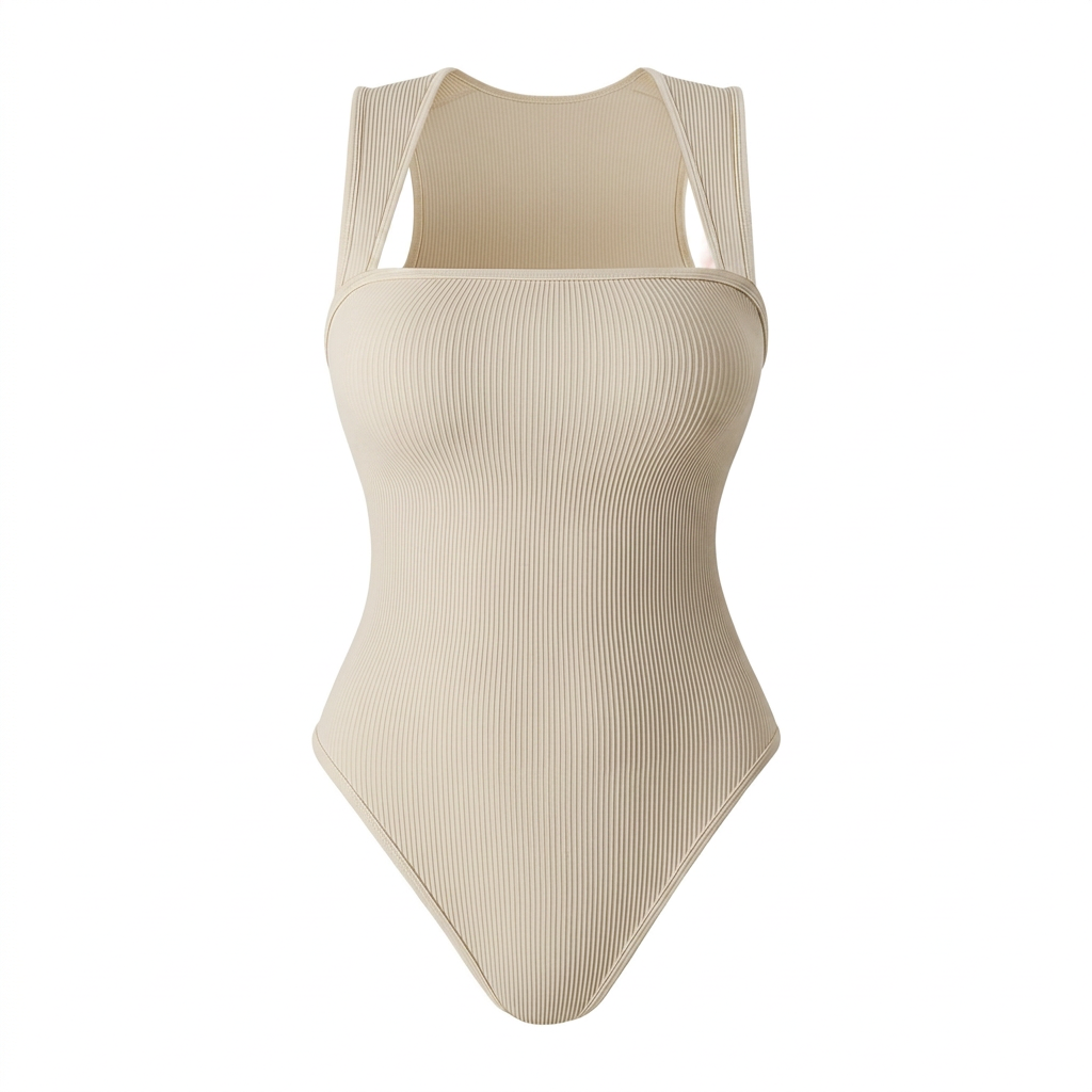 Body Éclat™ – Body Mujer Escote Square-Neck Efecto Estilizador