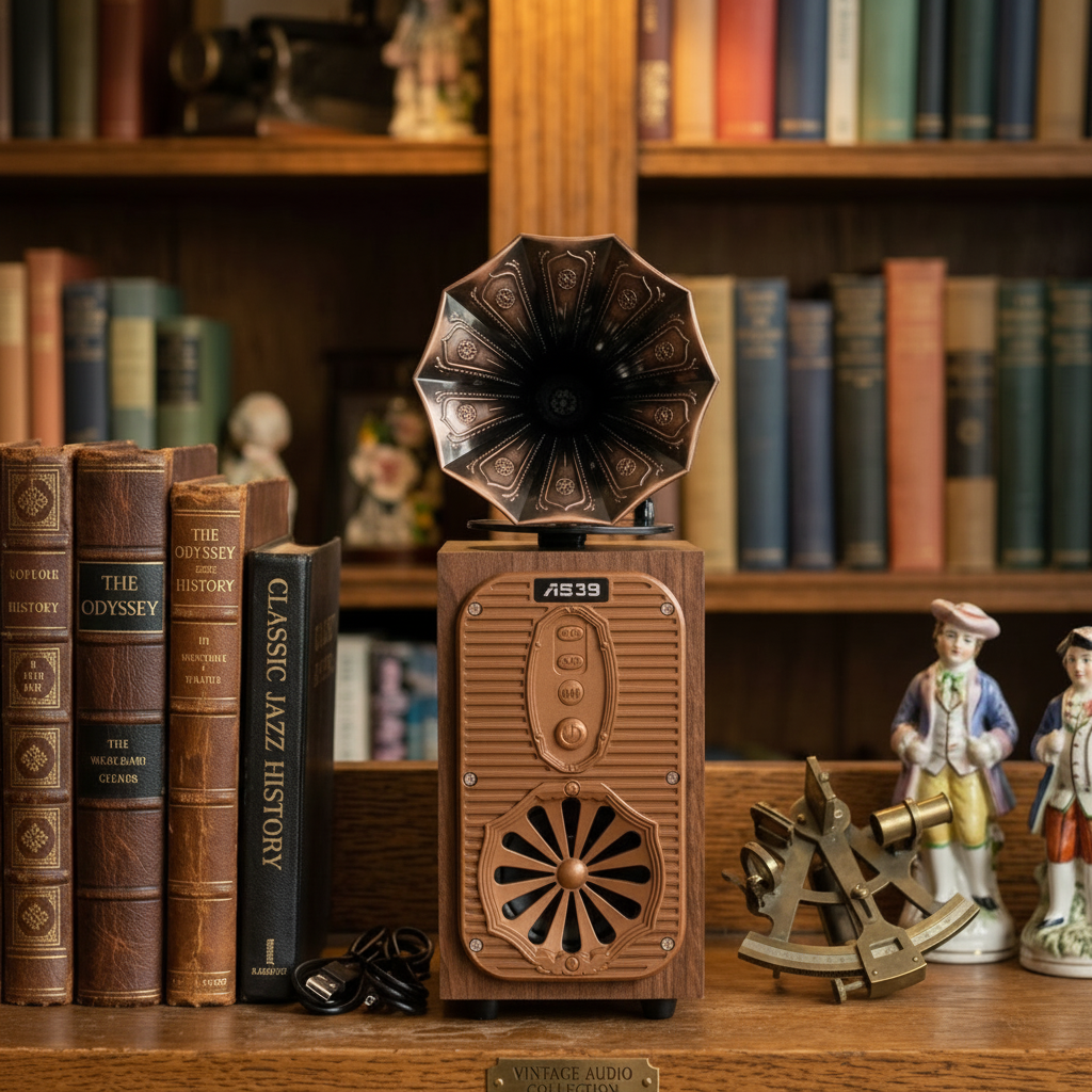 Grand PhonoSpeaker™ – Altavoz Retro Gramófono Extra Alto