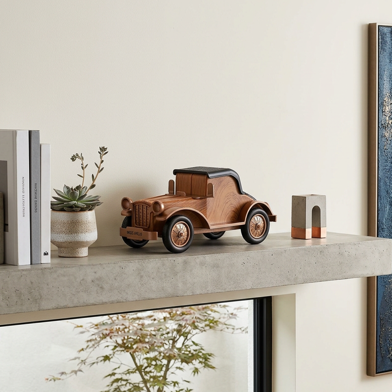 RetroCar SoundDock™ – Altavoz Coche Vintage + Soporte para Móvil