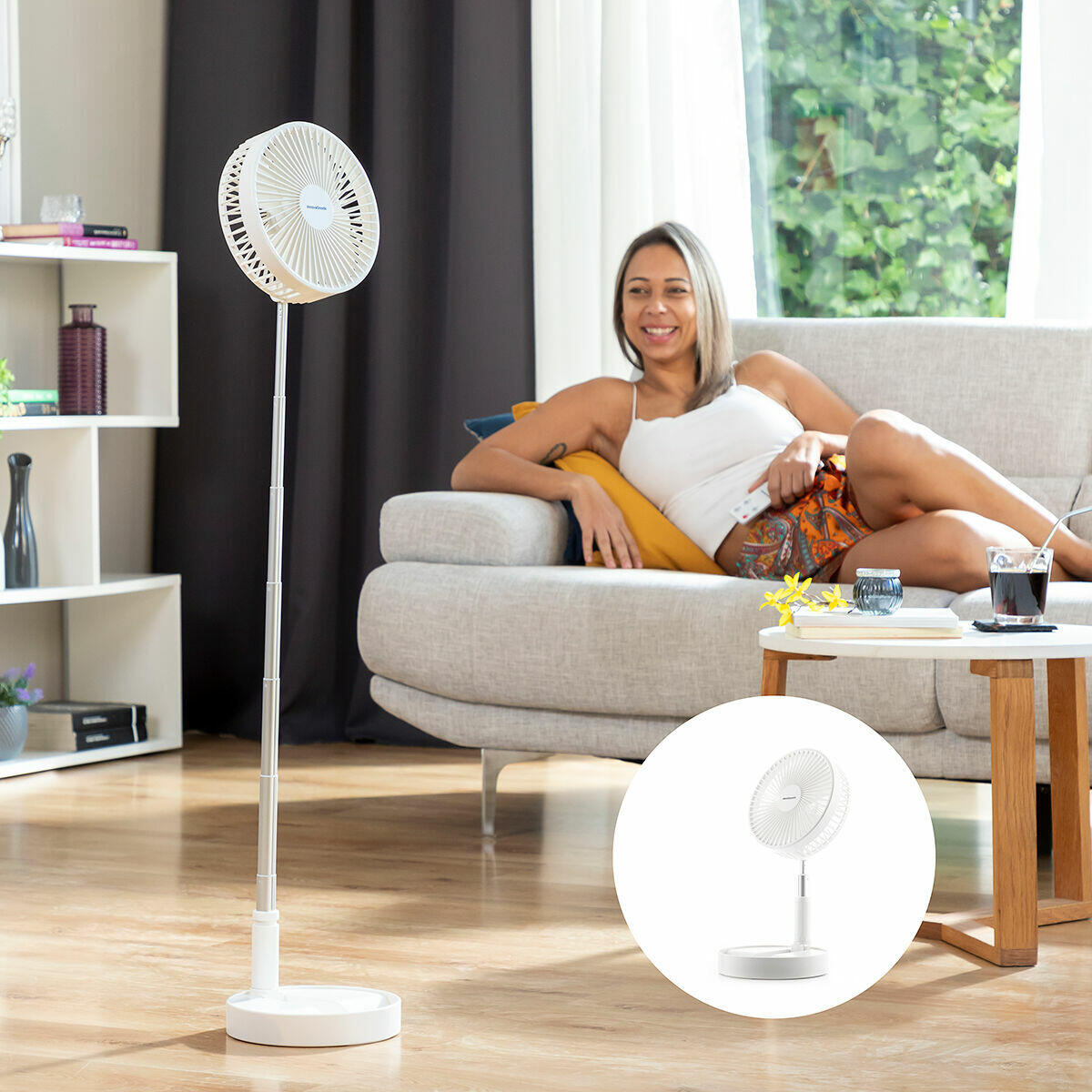 Fandle™ – Ventilador Recargable Plegable 3 en 1