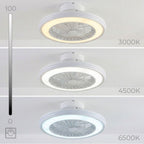 Nexory SkyFan™ – Ventilador de Techo con Luz LED RGB y Aspas Ocultas