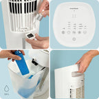 Hushly™ – Climatizador Evaporativo Portátil Torre 4 en 1