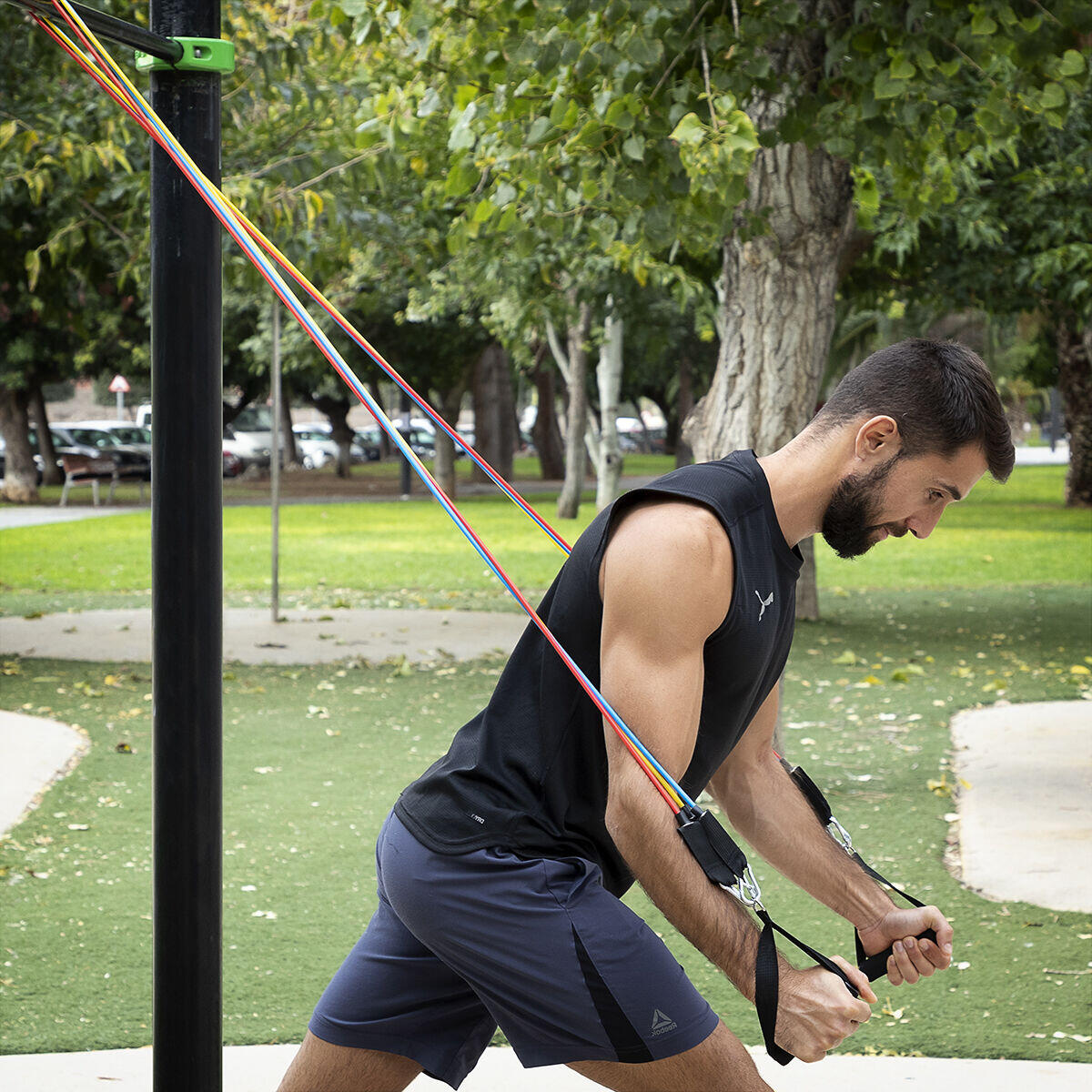 Rebainer™ – Conjunto de 5 Bandas de Resistência com Acessórios e Guia de Exercícios