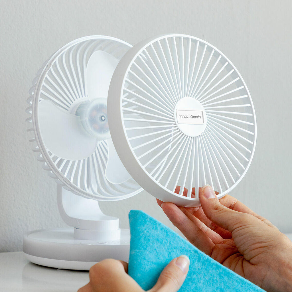 LumiBreeze™ – Ventilador Recargable con Luz LED