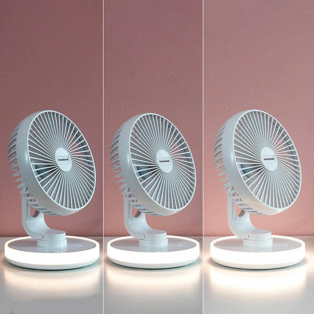 LumiBreeze™ – Ventilador Recargable con Luz LED