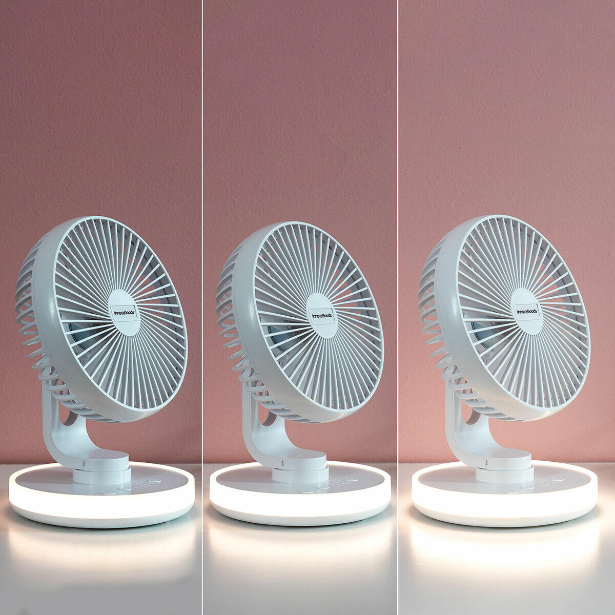 LumiBreeze™ – Ventilador Recargable con Luz LED