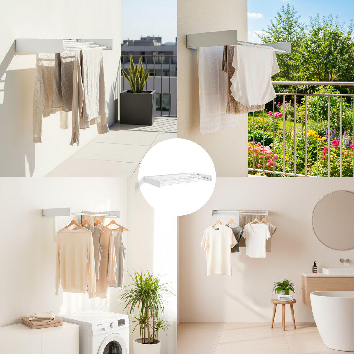 Dryva 100™ – Tendedero Plegable Invisible de Pared