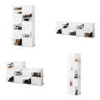 ModuSpace ShoeRack™ – Zapatero Modular Portátil con Perchero y Puertas Ventiladas