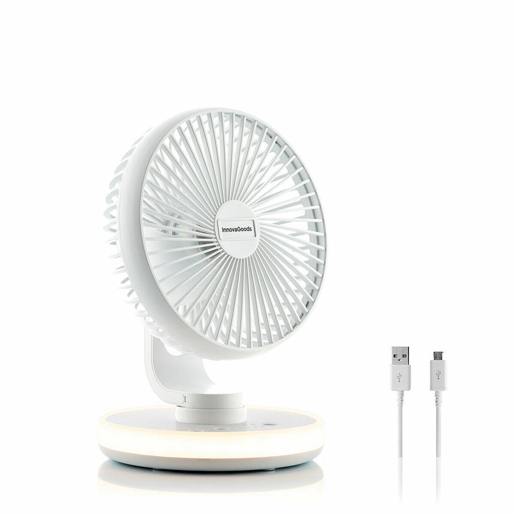 LumiBreeze™ – Ventilador Recargable con Luz LED