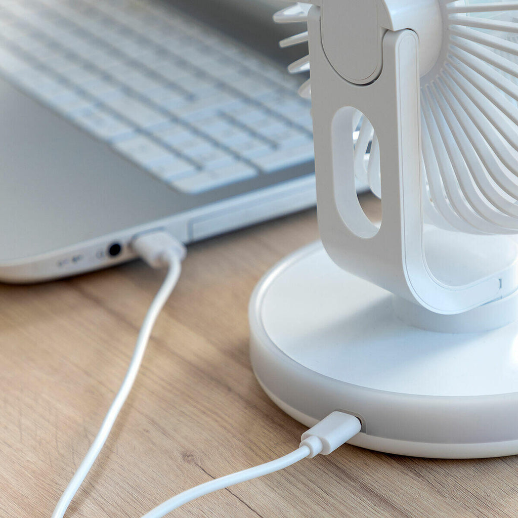 LumiBreeze™ – Ventilador Recargable con Luz LED