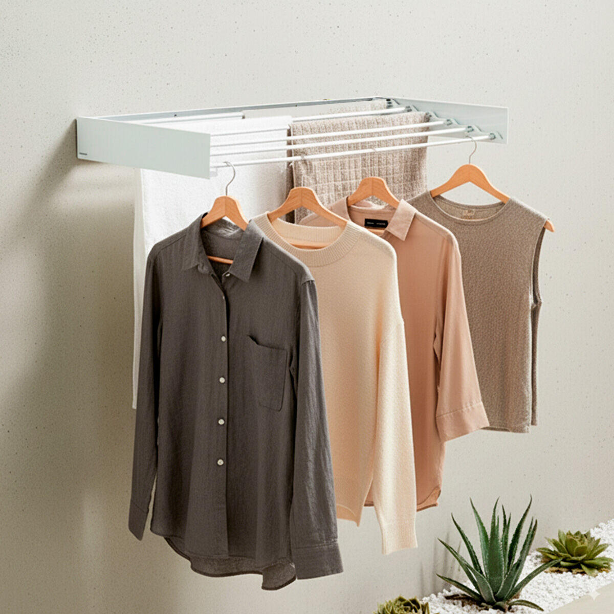 Dryva 100™ – Tendedero Plegable Invisible de Pared