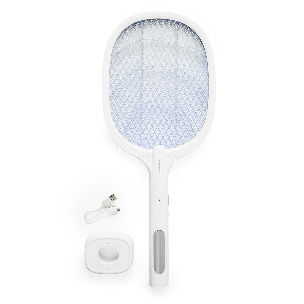 Elecfly™ – Raqueta Matainsectos Recargable con Luz UV 2 en 1