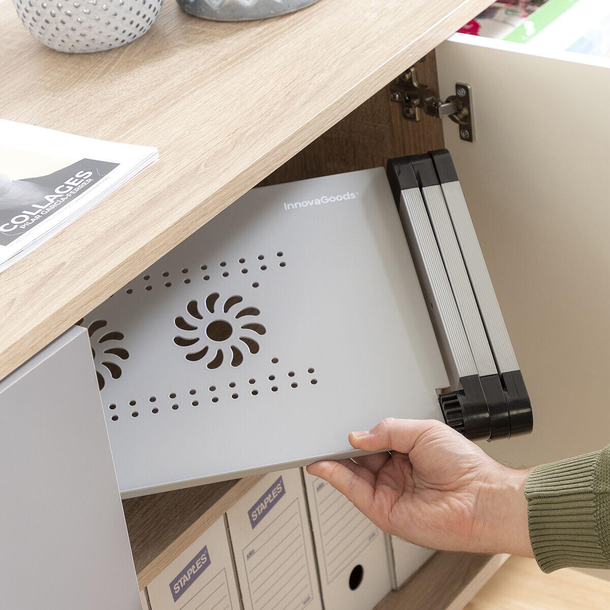 Mesa para portátil ajustável em várias posições Omnible InnovaGoods