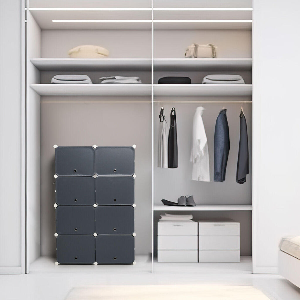 ModuSpace ShoeRack™ – Zapatero Modular Portátil con Perchero y Puertas Ventiladas