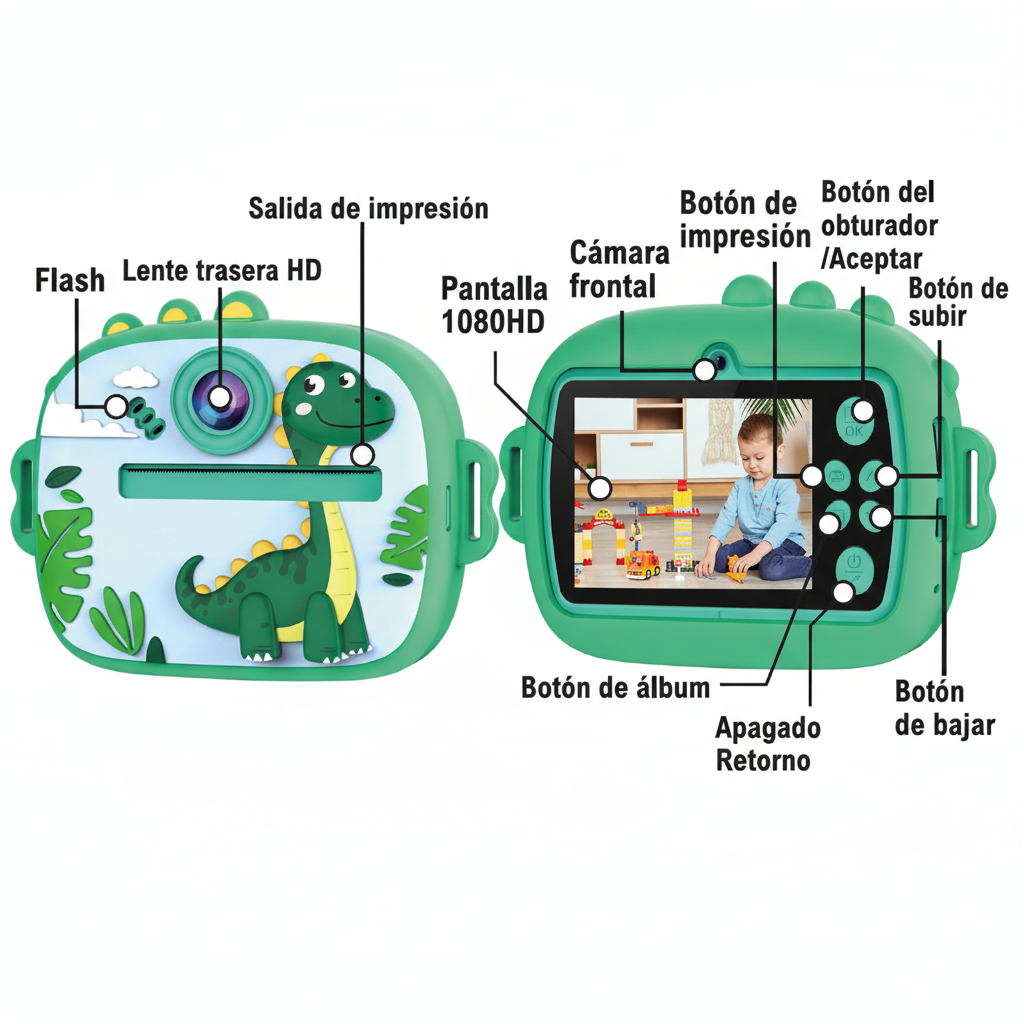 KidPrint™ – Cámara Infantil con Impresora Térmica y Juegos