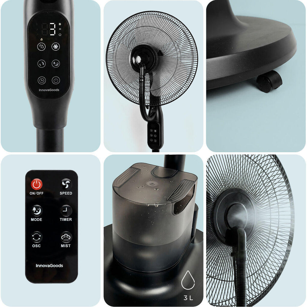 Sprair™ – Ventilador de Pie Nebulizador con Mando a Distancia
