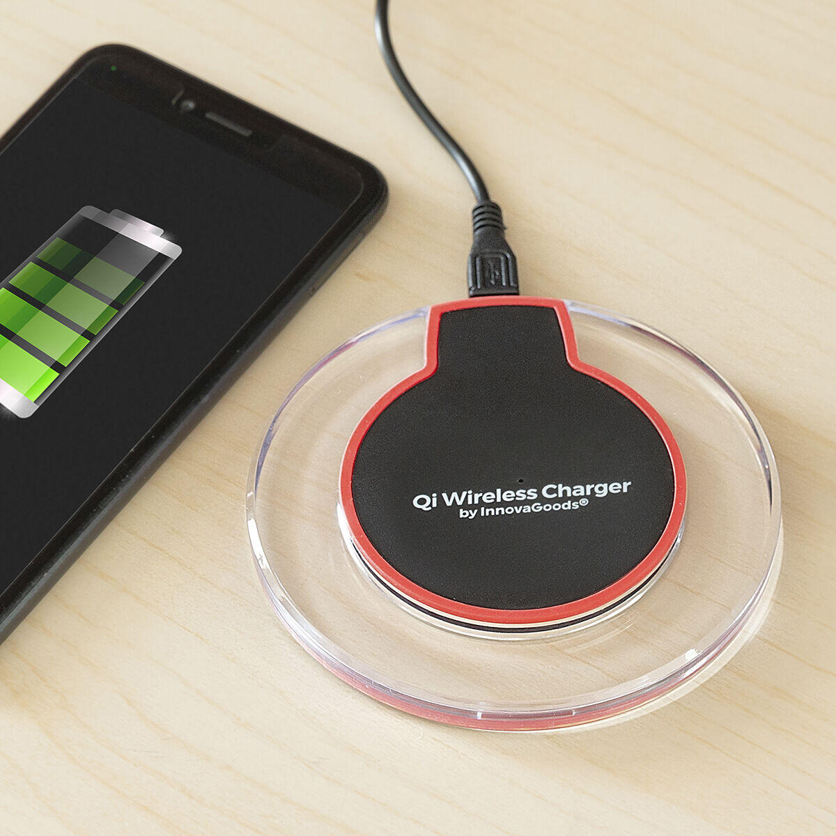 QiCharge™ – Cargador Inalámbrico Rápido para Smartphones