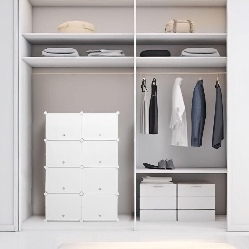 ModuSpace ShoeRack™ – Zapatero Modular Portátil con Perchero y Puertas Ventiladas