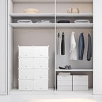 ModuSpace ShoeRack™ – Zapatero Modular Portátil con Perchero y Puertas Ventiladas