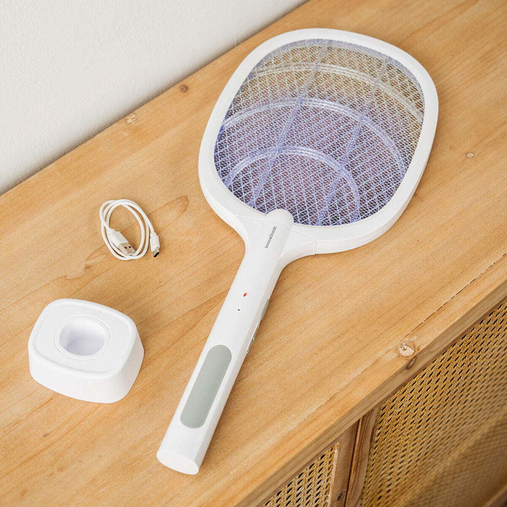 Elecfly™ – Raqueta Matainsectos Recargable con Luz UV 2 en 1