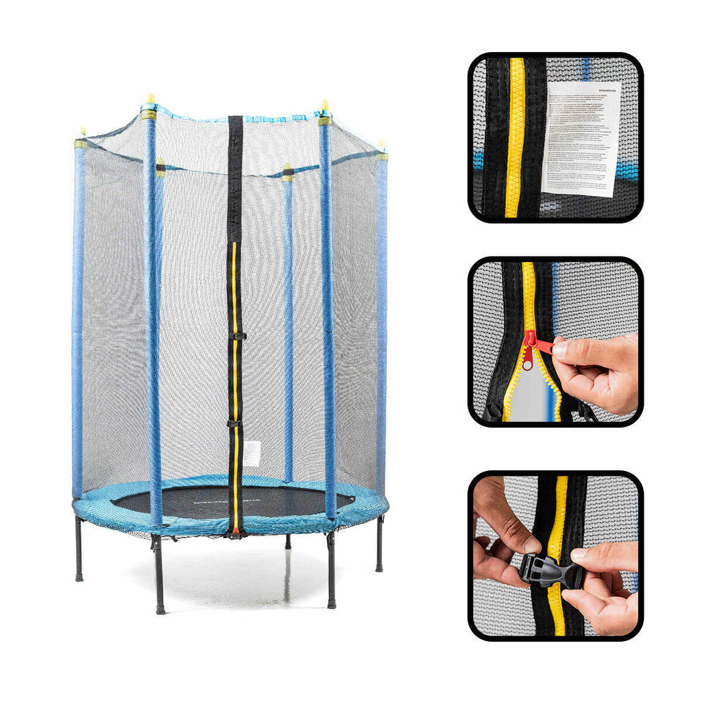 Zuply™ JumpSafe Kids – Cama Elástica Infantil con Red de Seguridad