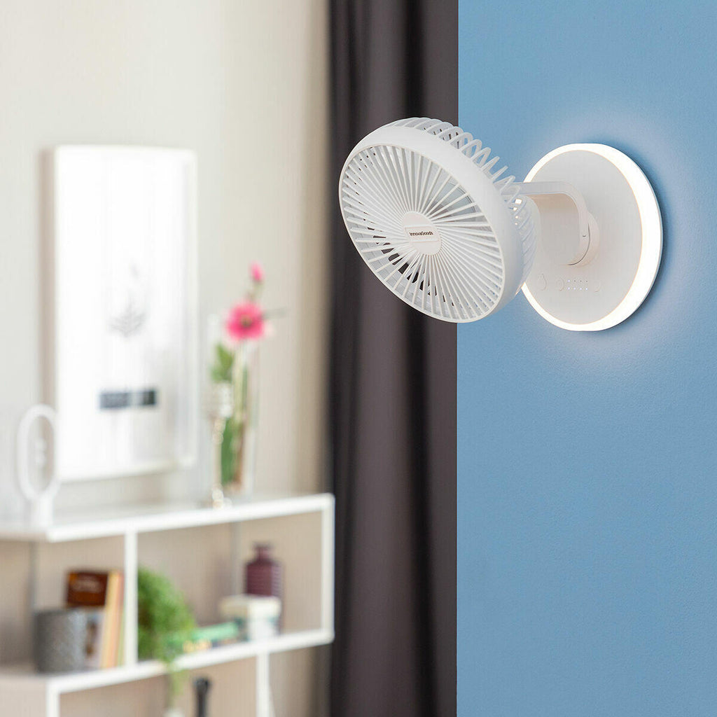 LumiBreeze™ – Ventilador Recargable con Luz LED