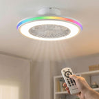 Nexory SkyFan™ – Ventilador de Techo con Luz LED RGB y Aspas Ocultas