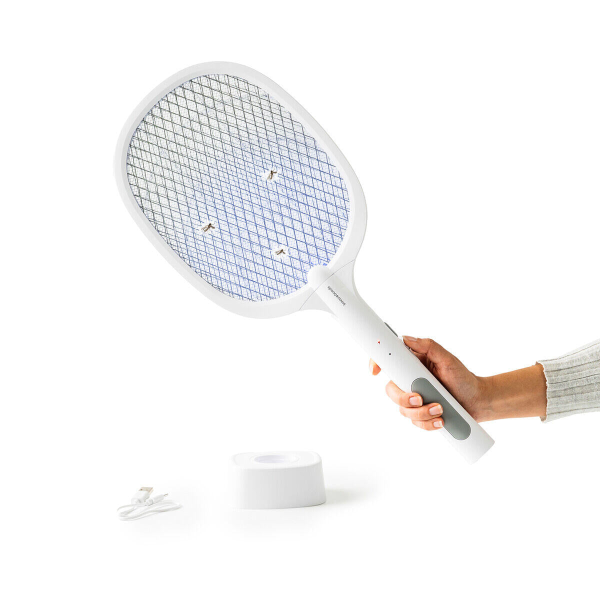 Elecfly™ – Raqueta Matainsectos Recargable con Luz UV 2 en 1