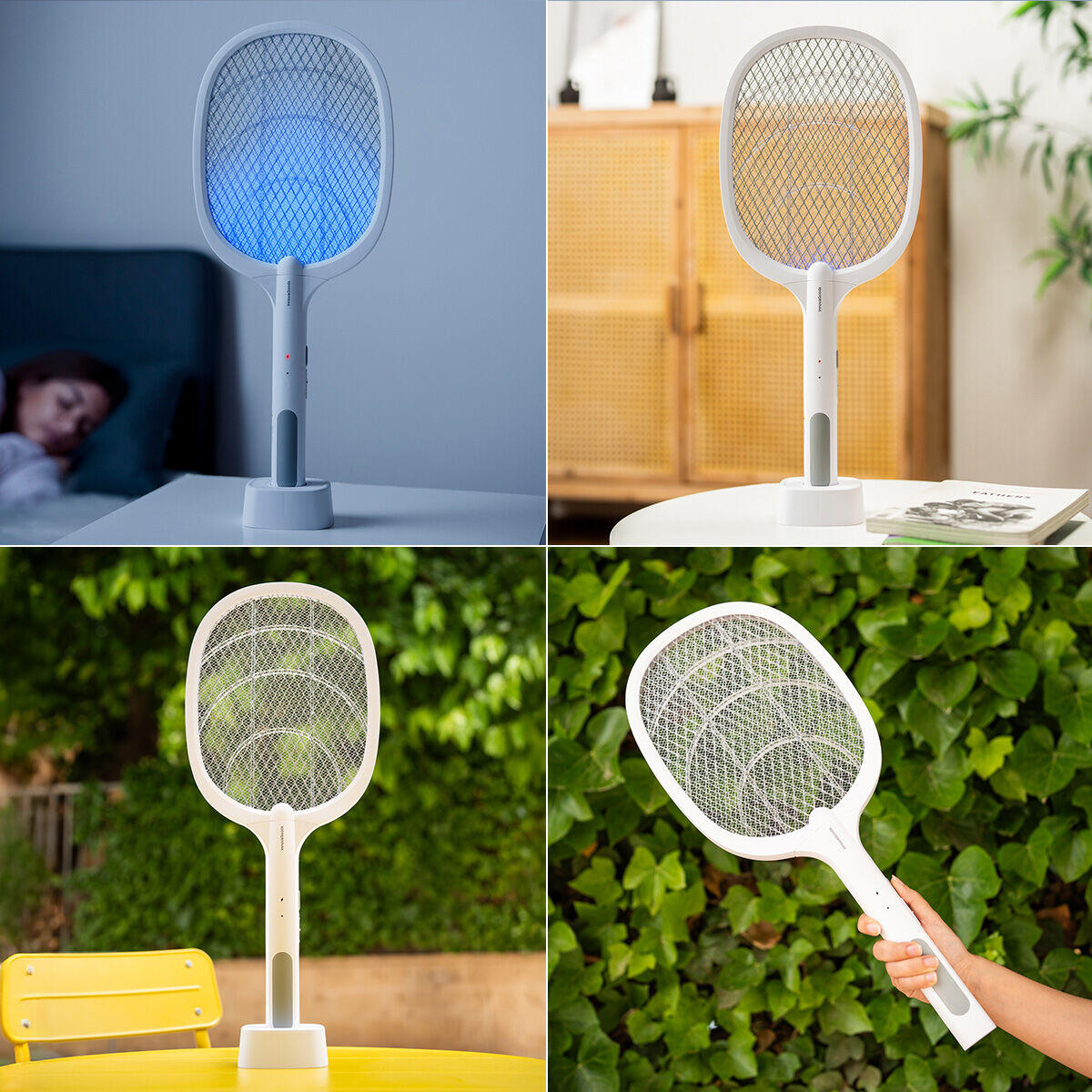 Elecfly™ – Raqueta Matainsectos Recargable con Luz UV 2 en 1