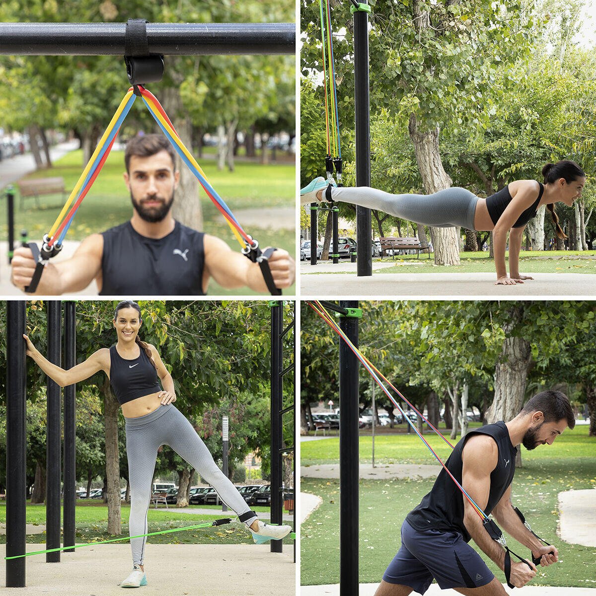 Rebainer™ – Conjunto de 5 Bandas de Resistência com Acessórios e Guia de Exercícios