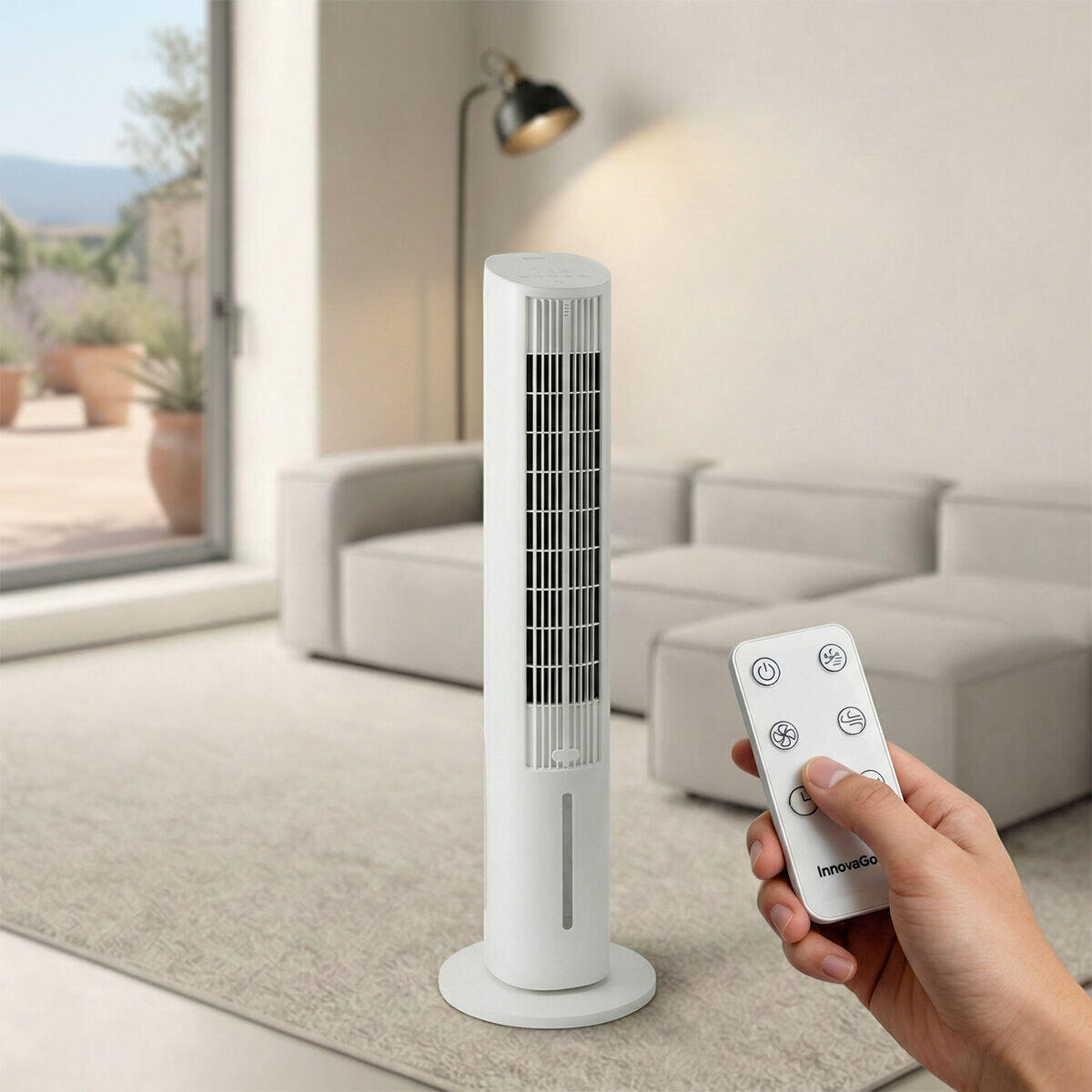 Hushly™ – Climatizador Evaporativo Portátil Torre 4 en 1