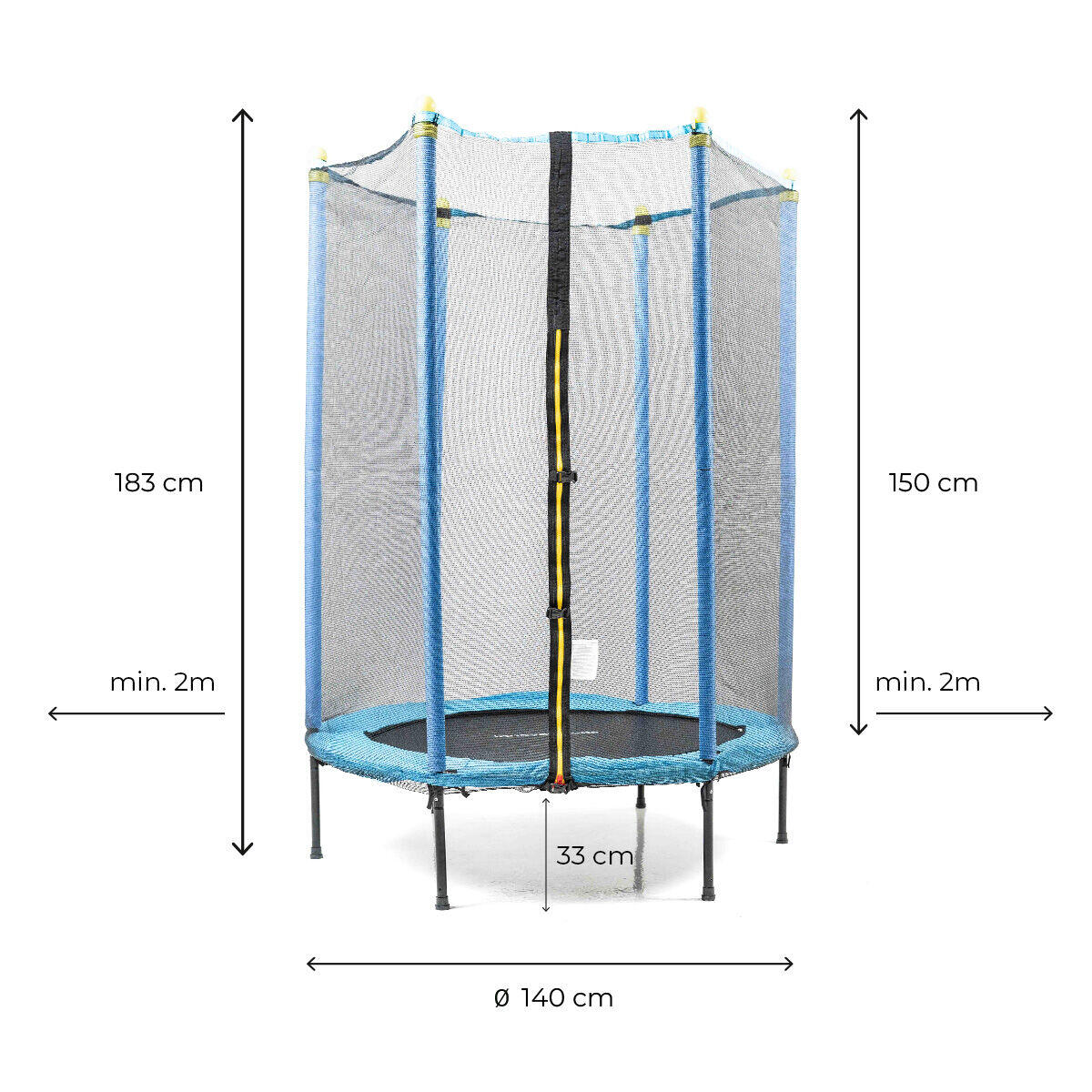 Zuply™ JumpSafe Kids – Cama Elástica Infantil con Red de Seguridad