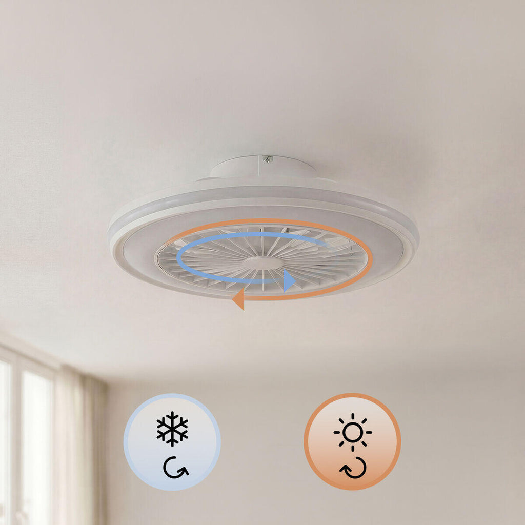 Nexory SkyFan™ – Ventilador de Techo con Luz LED RGB y Aspas Ocultas