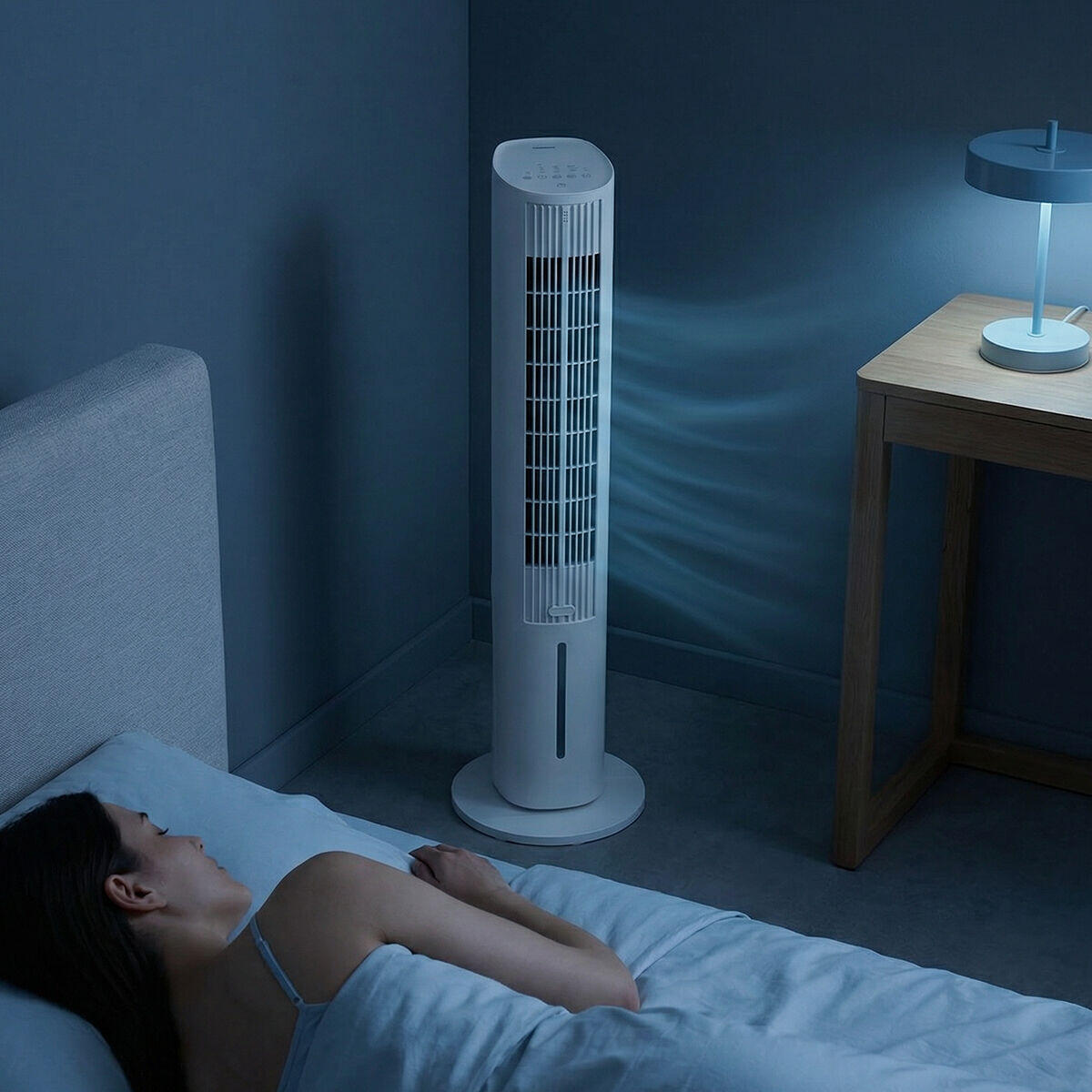 Hushly™ – Climatizador Evaporativo Portátil Torre 4 en 1