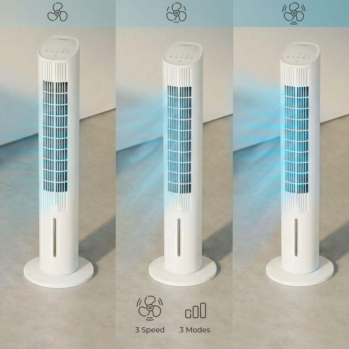 Hushly™ – Climatizador Evaporativo Portátil Torre 4 en 1