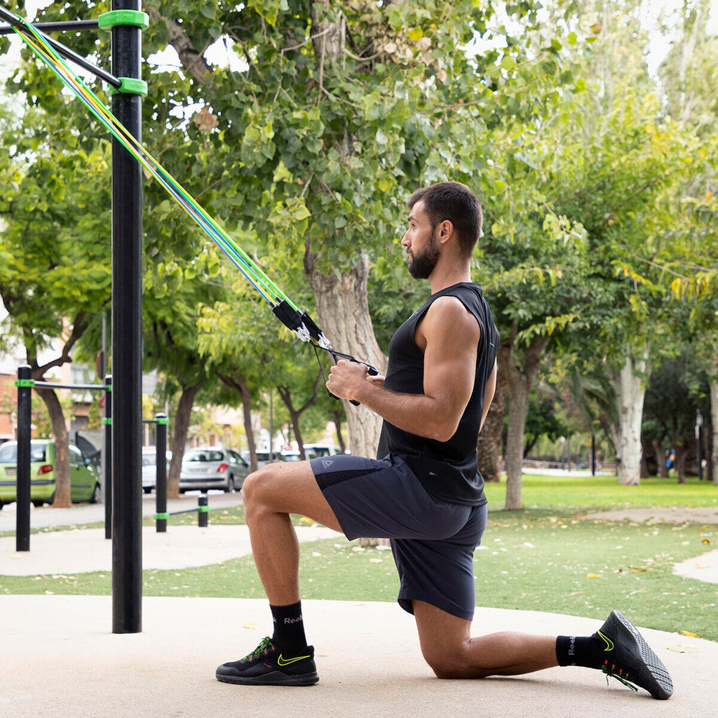 Rebainer™ – Conjunto de 5 Bandas de Resistência com Acessórios e Guia de Exercícios