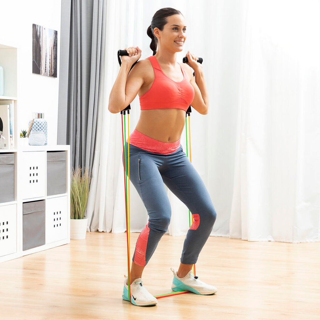 Rebainer™ – Conjunto de 5 Bandas de Resistência com Acessórios e Guia de Exercícios