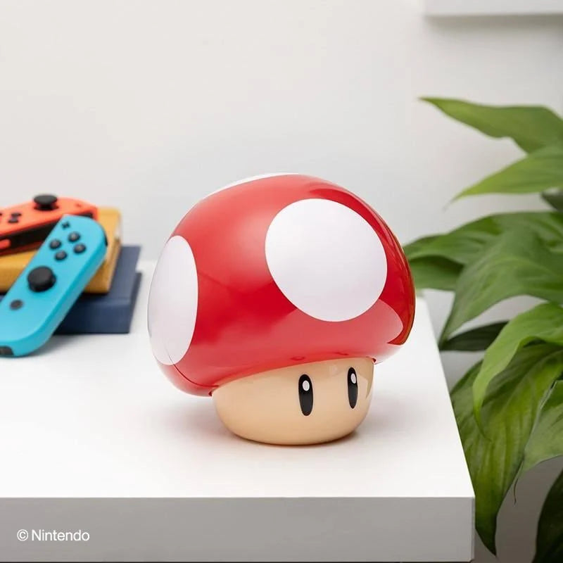Power-Up Glow™ – Lámpara Mushroom con Sonido Super Mario · Nintendo®