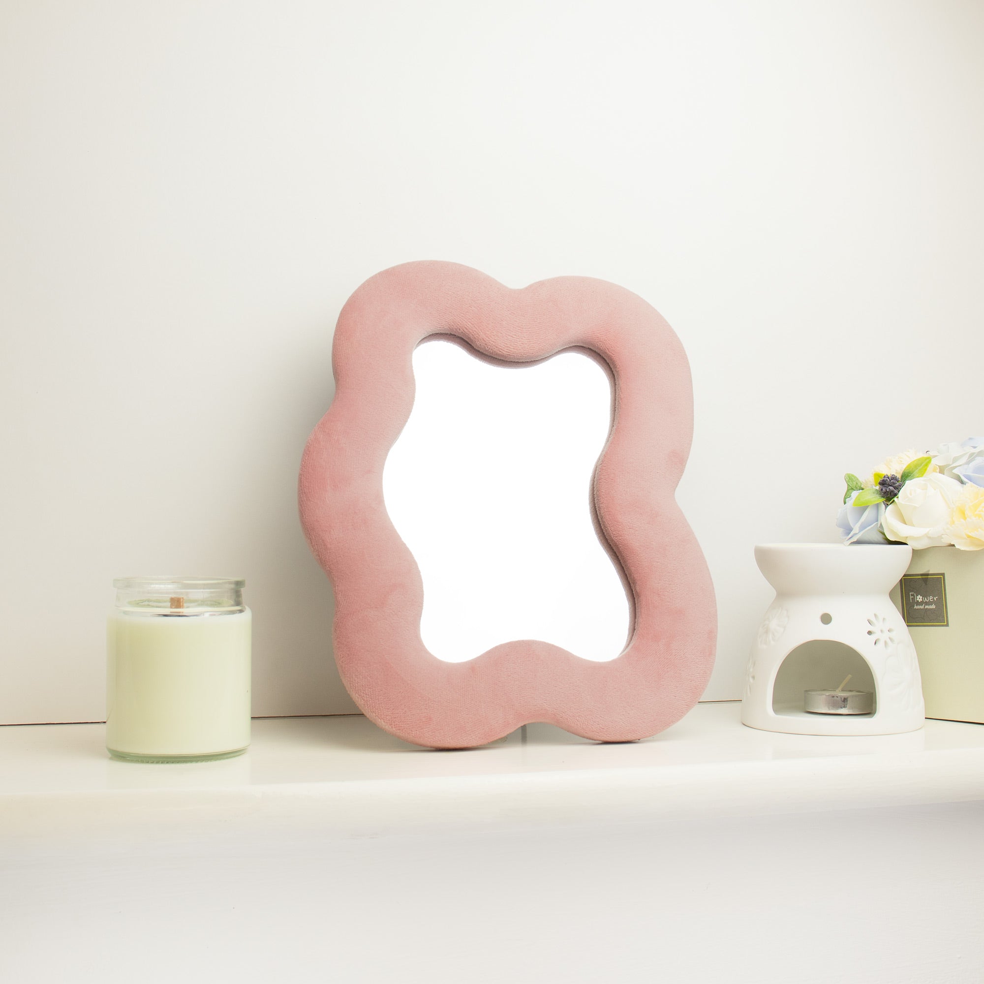 CloudSoft Mirror™ – Espejo Acolchado Pastel collection